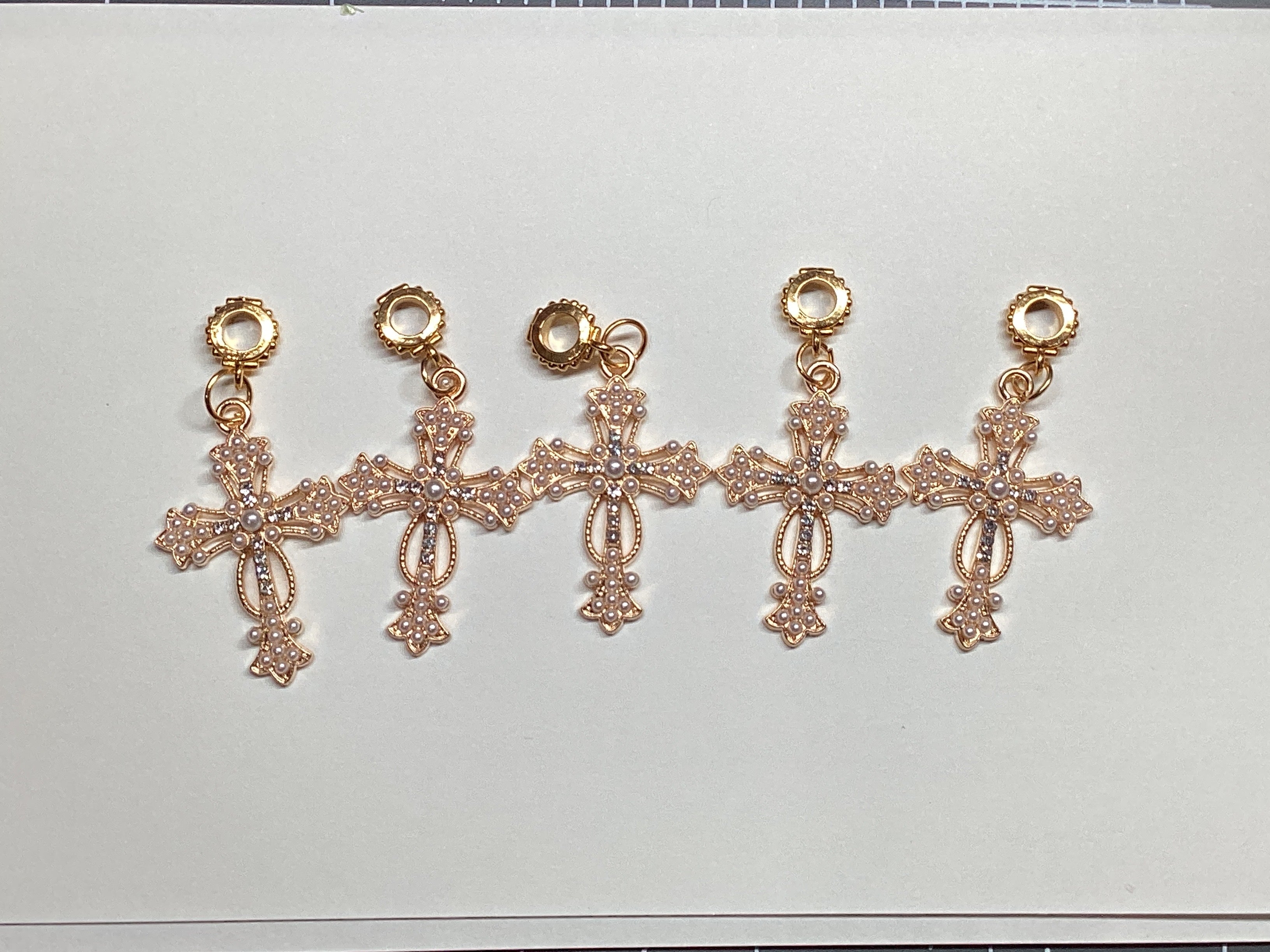 Gold cross dangle